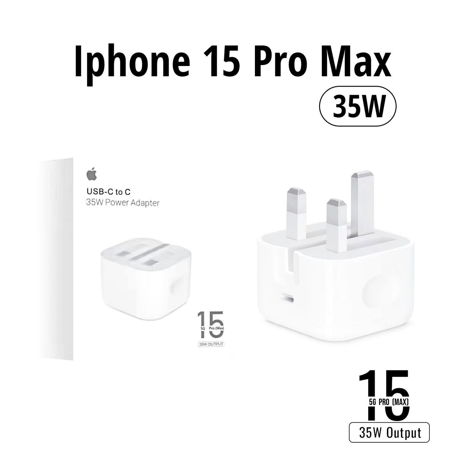 PHONE 15 PRO MAX 3 PIN (UK PIN) 35W USB-C