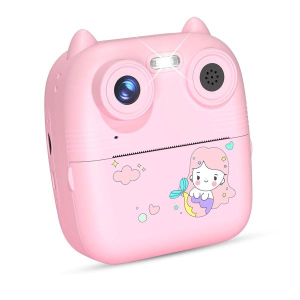 D8S Childrens Time Front/Back Rear HD Digital Thermal Print Camera 1080P 48MP Purple