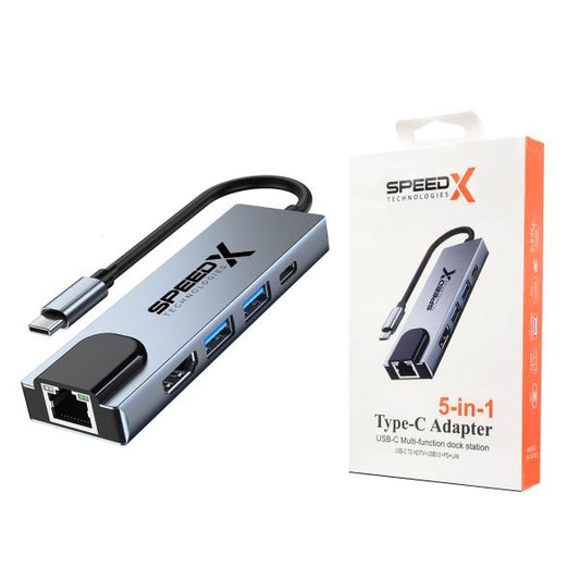 SPEED-X 5 In 1 Multi-Port Type C 4K Hdmi Usb 3.0 Converter