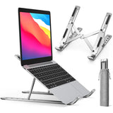 Premium adjustable aluminum alloy laptop stand and tablet holder with foldable design for 11-15 inch devices