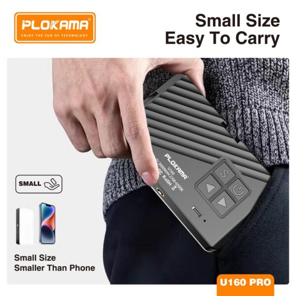 Plokama U160 PRO RGB Portable LED Fill Light (Rechargeable) 2700-6500K 2000mAh Battery