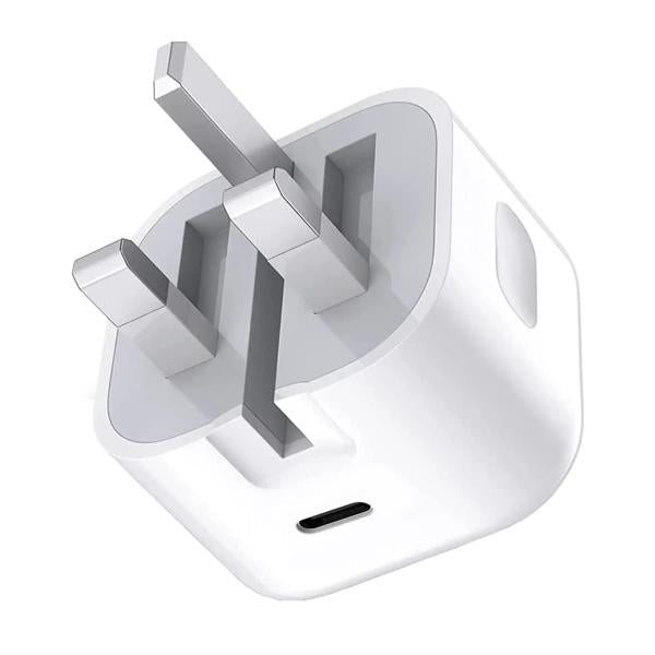 25W USB-C PD fast charger adapter highlighting its high-speed Type-C port interface, standard US two-pin wall plug, and compact heat-resistant structural frame