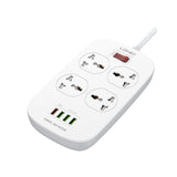LDNIO SC4407 Fast Charging Power Strip | 4 AC Outlets | QC 3.0 USB | Surge Protector