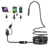 3-in-1 industrial endoscope camera with 3.5M hardline cable and Type-C USB interface for smartphone and PC