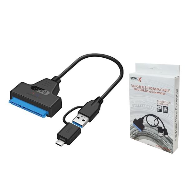 SPEEDX 2 In 1 Usb And Type-C To Sata 3.0 Cable