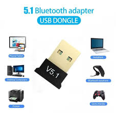 5.1 Bluetooth adapter USB dongle with connectivity icons on a white background