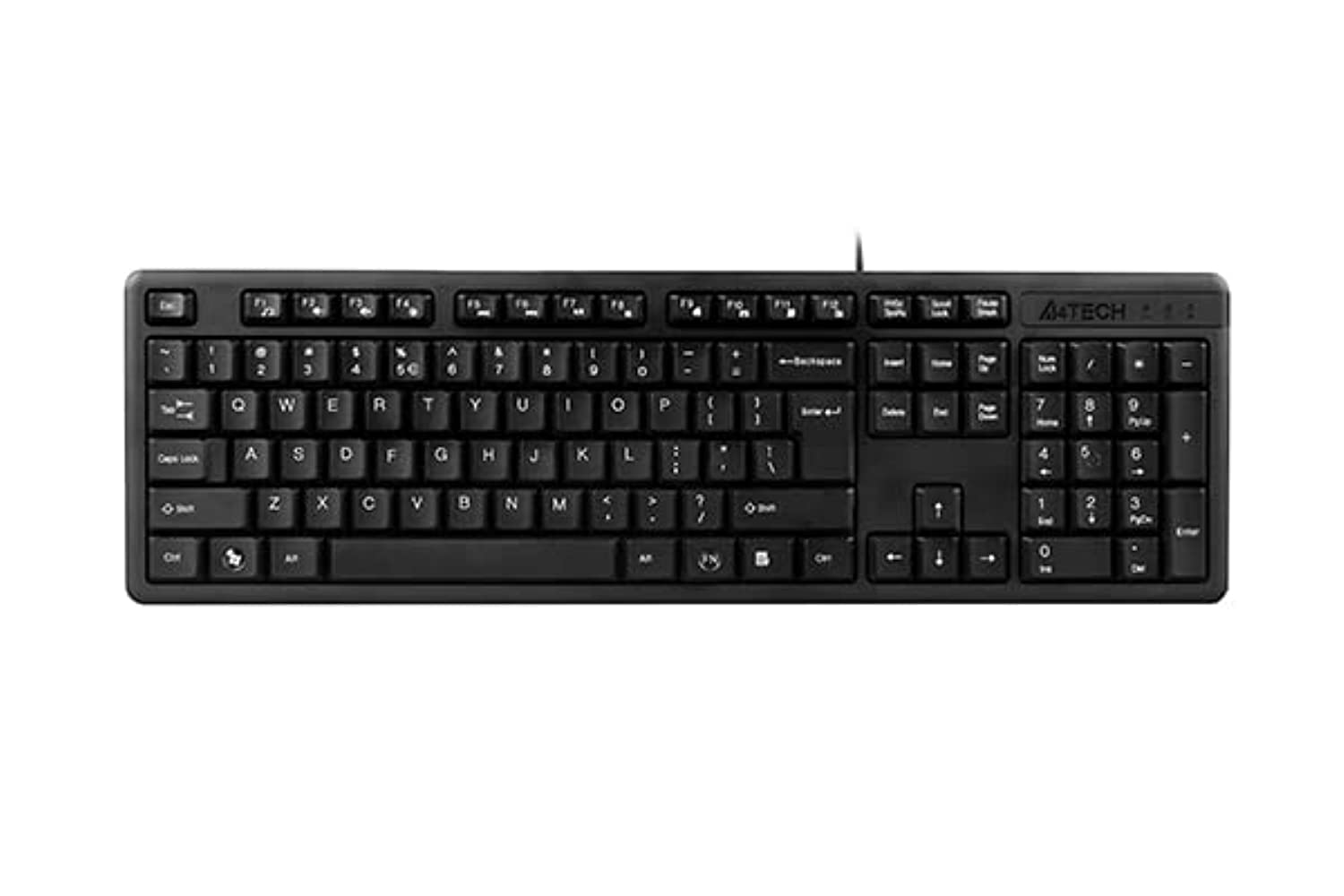 A4TECH KK-3 Wired Keyboard | Sleek & Compact Design | USB Plug & Play