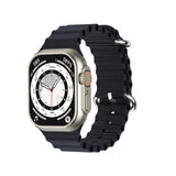 X8 Plus Ultra Series 8 smartwatch with 2.08 inch always-on display, 49mm casing, and wireless charging