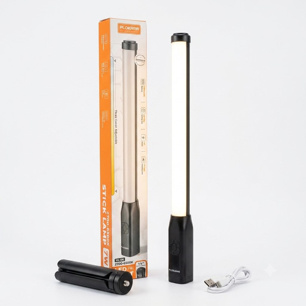 Plokama VL-06 7W Portable LED Stick Light Lamp