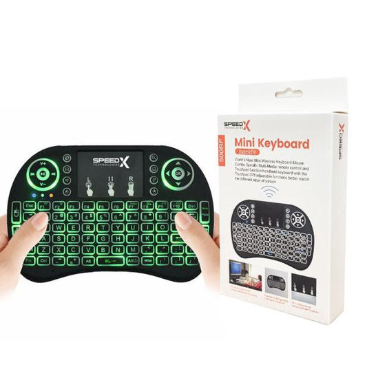 SpeedX RF 500 Mini Touchpad Wireless With Backlight Keyboard Mouse