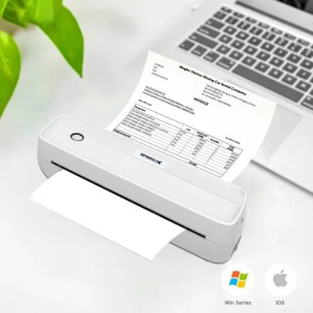 Speed-X SP-A42 portable A4 inkless thermal printer with Bluetooth and WiFi support, 203 DPI resolution