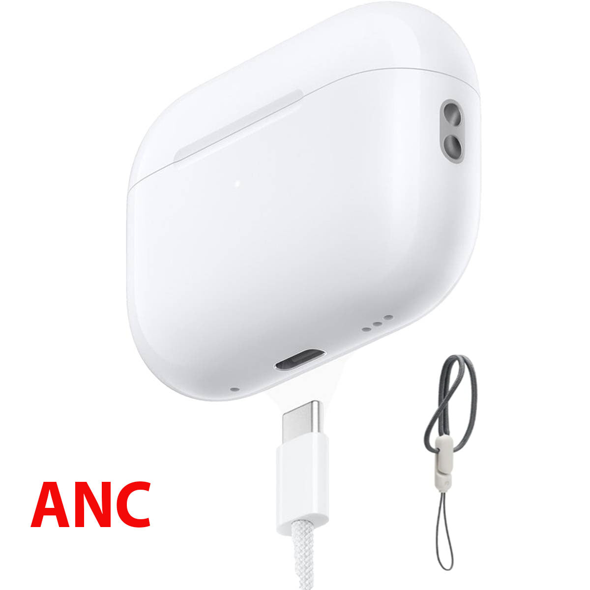 APPLE AirPods Pro 2 ANC (USB-C) – Made in USA with Lanyard