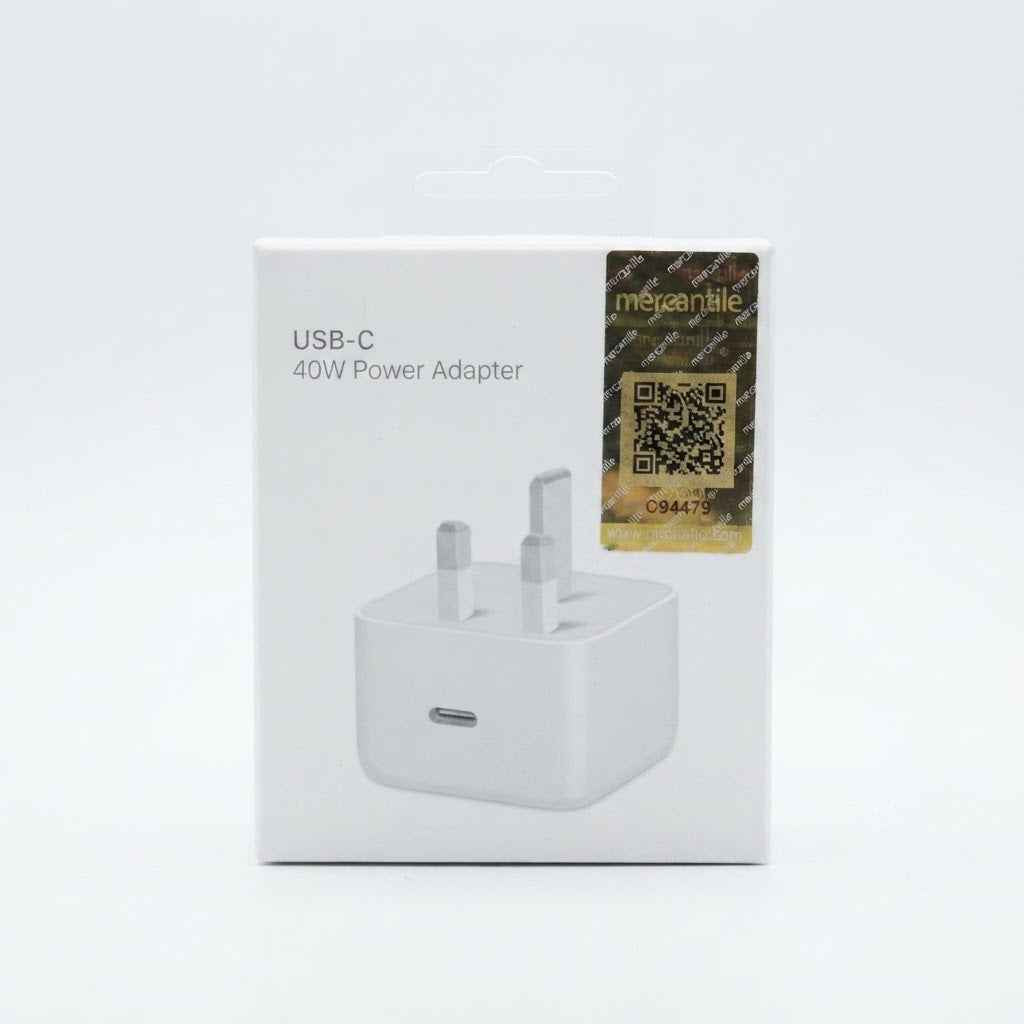 APPLE 40W UK 3PIN Type-C PD Power Adapter Charger WITH NFC Check