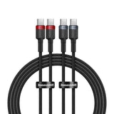 Baseus Cafule Charging Cable USB‐C to USB‐C 100W 1m 2pcs Red Black+Grey Black P10318306003‐00