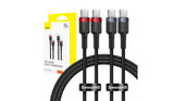 Baseus Cafule Charging Cable USB‐C to USB‐C 100W 1m 2pcs Red Black+Grey Black P10318306003‐00
