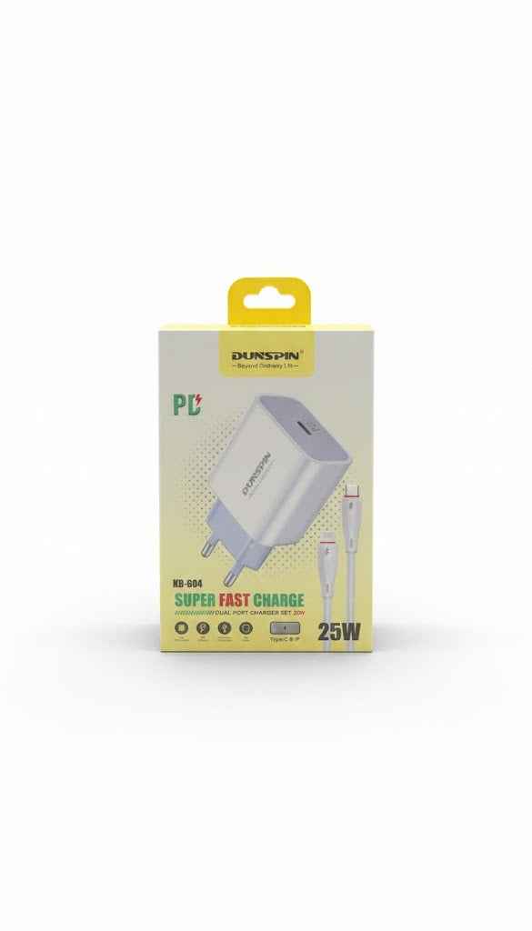 DUNSPIN KB-604 25W SUPER FAST CHARGE with IP TO C CABLE