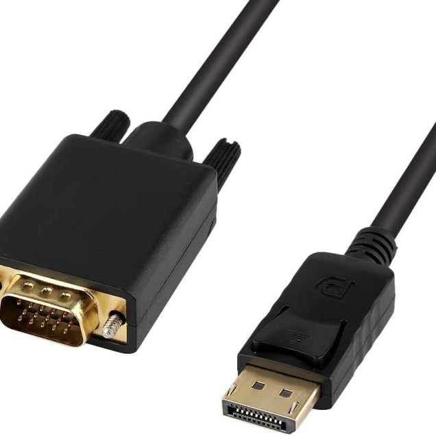 DisplayPort to VGA Cable 1.8M - High-Quality Video Connection