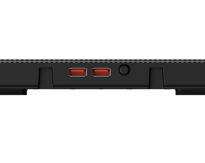 HAWK 069 Laptop Cooling Pad featuring 5 powerful fans for superior heat dissipation, an ergonomic design with multiple adjustable height settings, and a stable base to ensure optimal airflow and comfort during long working or gaming sessions