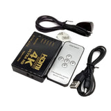 HDMI Switch 5-Port, supports 2K and 4K high-definition resolutions, allowing for seamless, efficient switching between multiple source devices for home theaters, gaming setups, and office workstations