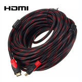High-Performance HDMI Cable with CCS conductor and protective mesh, 30-meter round design, providing reliable, long-distance high-definition video and audio transmission for home theater, office, and professional display setups