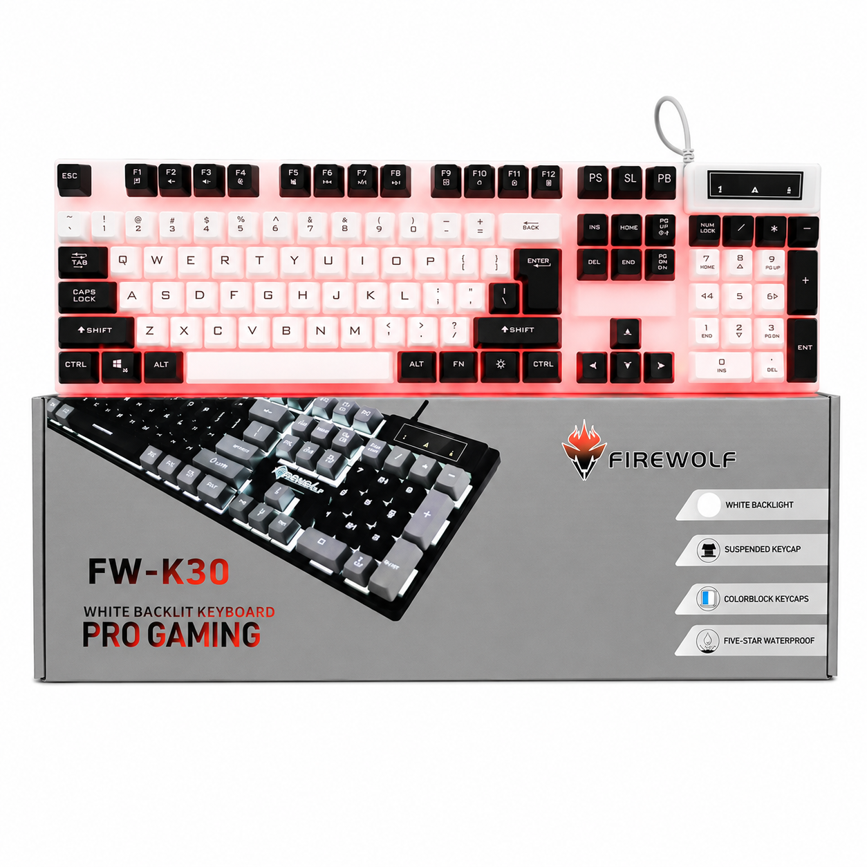 FIREWOLF FW-K30 RGB Pro Gaming Keyboard