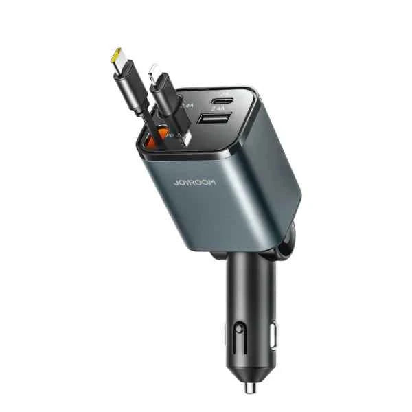 JOYROOM JR-CCL05 30W 4-in-1 Retractable Cable Car Charger