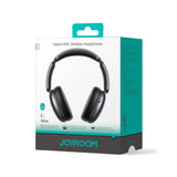 Technical close-up of the Joyroom JR-JH1 40mm speaker drivers and Type-C fast charging port.