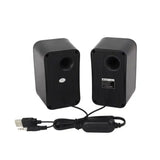 Kisonli KS-07 black portable multimedia USB speakers for PC and laptop with 3.5mm jack