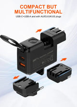 LDNIO Q2618 EU GaN 65W All-in-one Adapter With C-C Cable