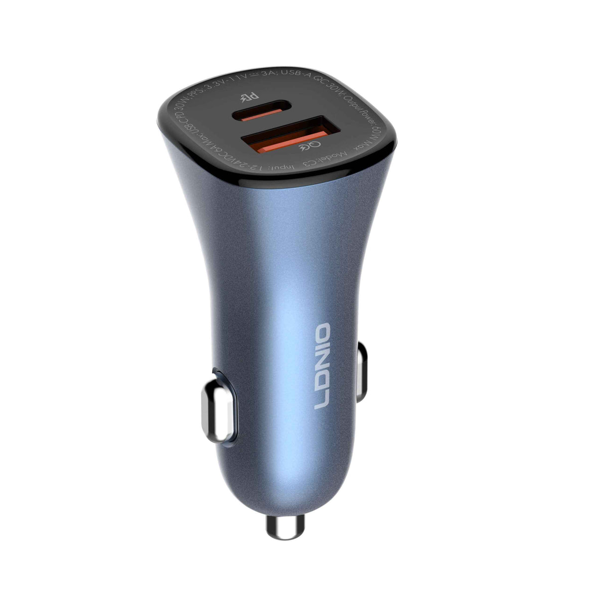 LDNIO C3 60W PD+QC Super Fast Dual PORT Car Charger
