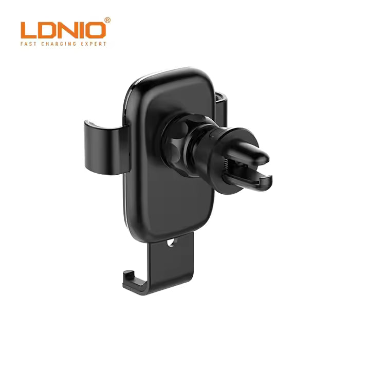 Close-up of the LDNIO MG10 triangle power contraction and gravity sensor locking mechanism.