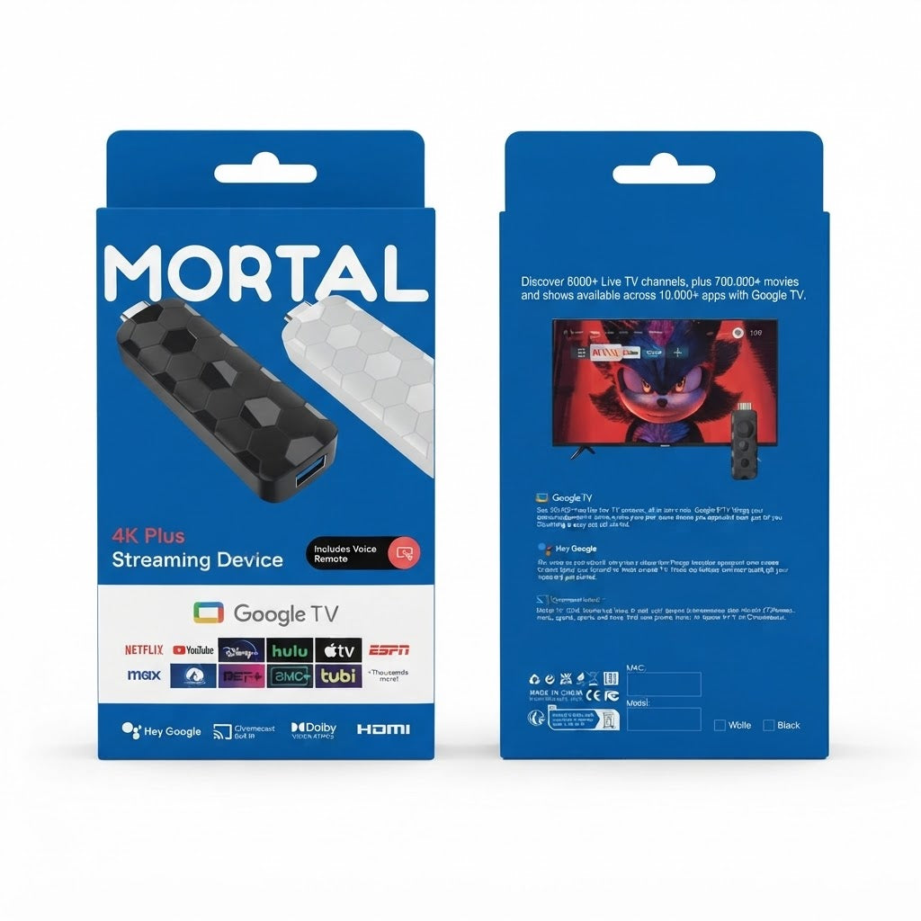Mortal R3+ 2GB 8GB Show 8/128GB ANDROID 16.0 TV Stick with Voice Remote
