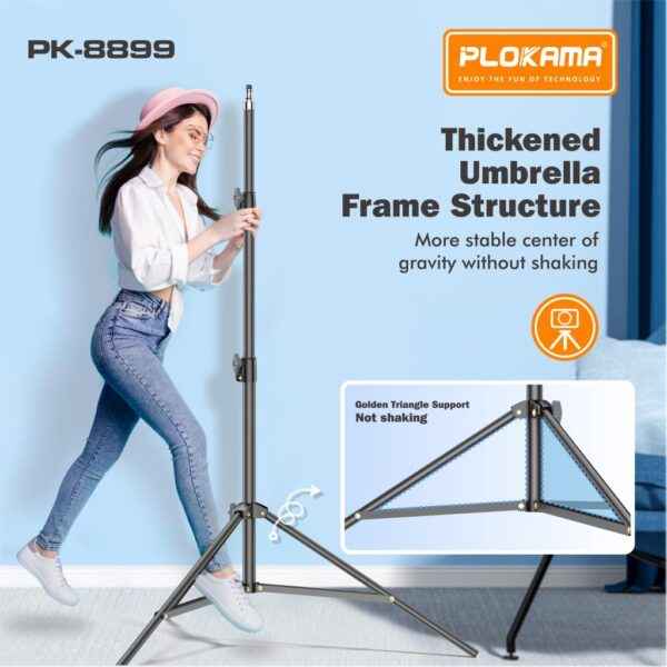 Plokama PK-8899 Photography Tripod Stand Ring Light Stable Stand 200cm