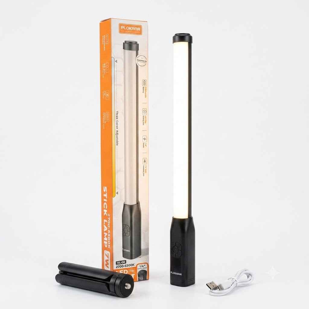 Plokama VL-06 7W Portable LED Stick Light Lamp