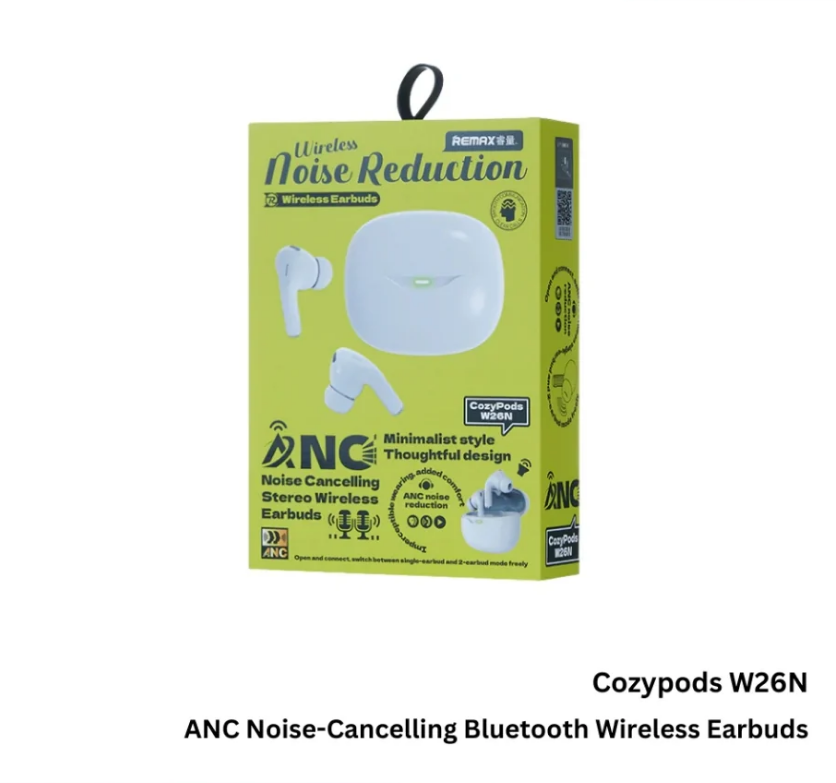 REMAX CozyPods W26N ANC Noise Cancelling Stereo Wireless Earbuds