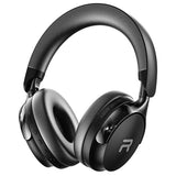 Close-up of the soft-cushioned ear cups and ANC controls on the REMAX RB-920HB