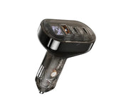 Close-up view of the digital LED power display and triple ports on REMAX RCC351