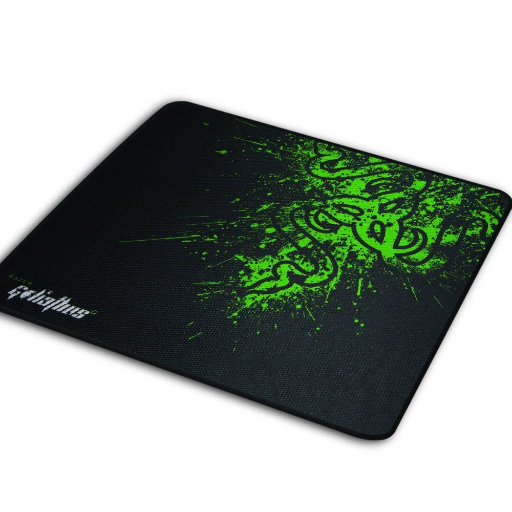 Razer Goliathus Control Edition small gaming mousepad featuring a textured weave surface and anti-fraying stitched frame