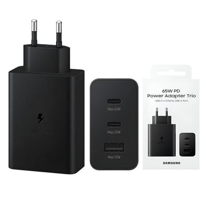 SAMSUNG 65W EU PIN PD POWER ADAPTOR TRIO 2 Type-C