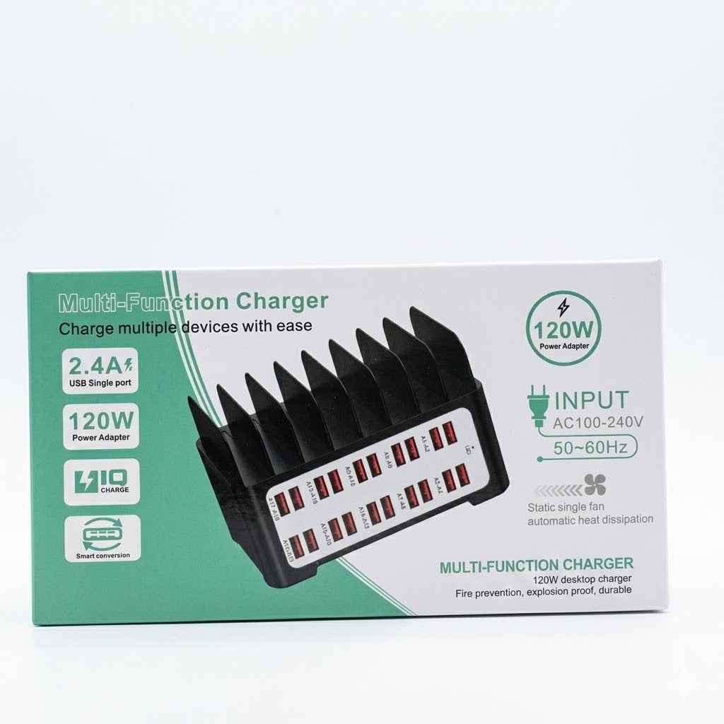 T8 Multi function 20 Port 120W With Holder
