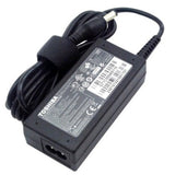 Close-up of 5.5mm x 2.5mm connector on Toshiba laptop charger