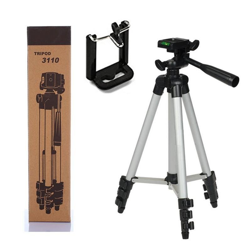 3110 professional 43.5-inch aluminum tripod stand with 3-way panhead and non-slip feet