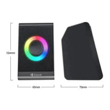 Kisonli X12 2.0 multimedia USB speakers with RGB lighting and in-line volume control for desktop and laptop