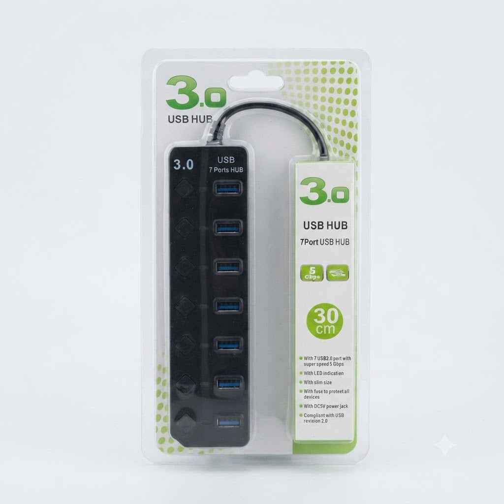 USB 3.0 7 Port Hub - Seamless Connectivity for All Your Devices