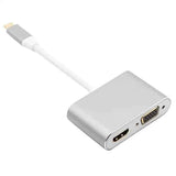 USB 3.1 Type C to VGA + HDMI 4K*2K Adapter