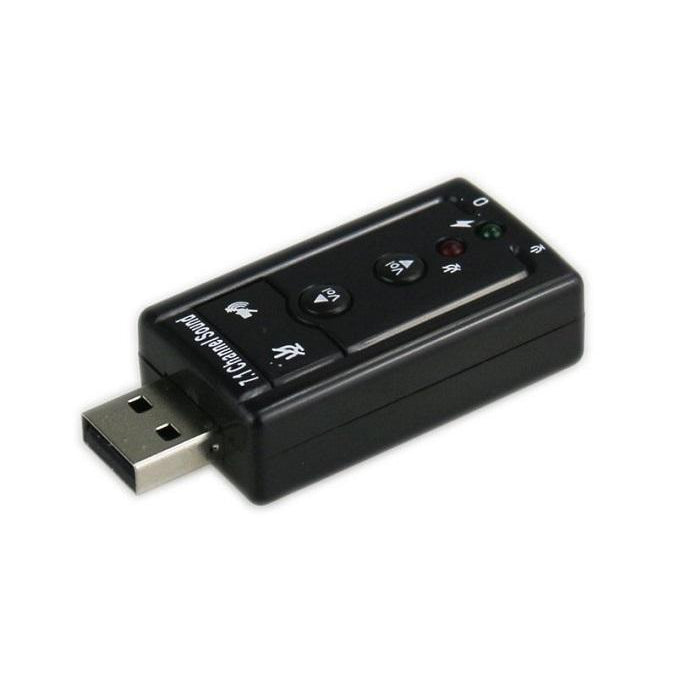 USB 7.1 Sound Card Adapter - External Audio Adapter for Enhanced Sound Quality