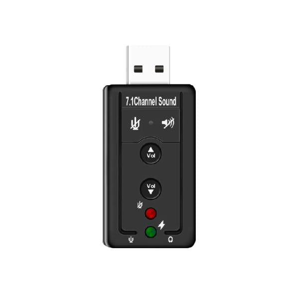 USB 7.1 Sound Card Adapter - External Audio Adapter for Enhanced Sound Quality