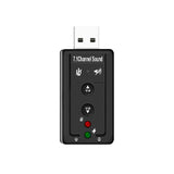 USB 7.1 Sound Card Adapter - External Audio Adapter for Enhanced Sound Quality