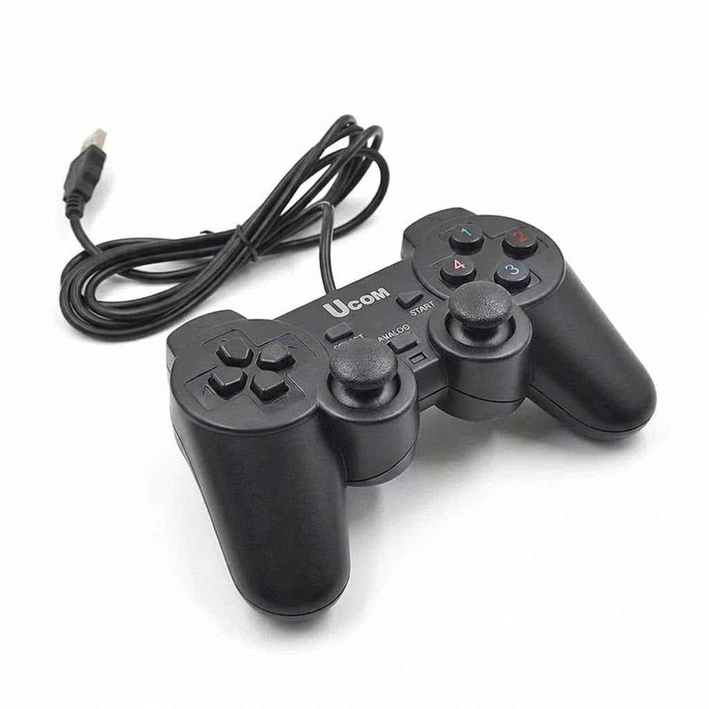 Ucom JoyStick Gamepad Kit For PC Wired USB 2.0 Black Gamepad Joystick Joypad Game Controller For PC Laptop Computer For Win7/8/10 XP