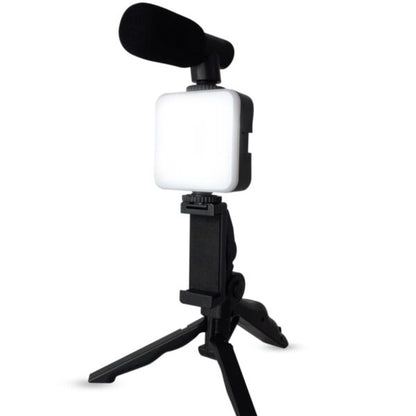 AY-49 Video Making Kit Vlogging Tripod Triple Band Light
